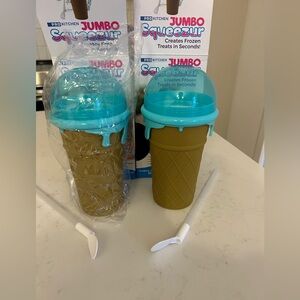 JUMBO ProKitchen Squeezur | Instant Slushie Maker Cup (Incl. Straw/Spoon & Lid)